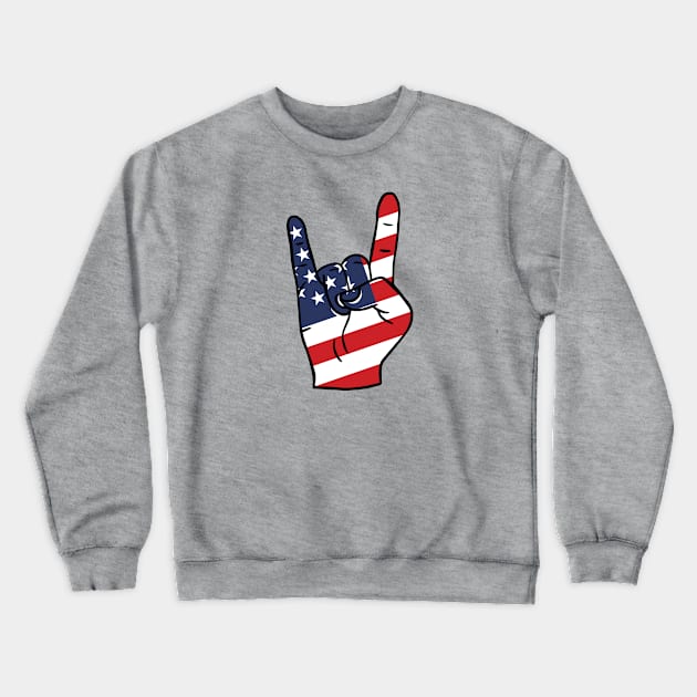 Rock On, USA Crewneck Sweatshirt by SLAG_Creative